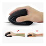 Equip Ratón vertical ergonómico con cable USB-A Negro