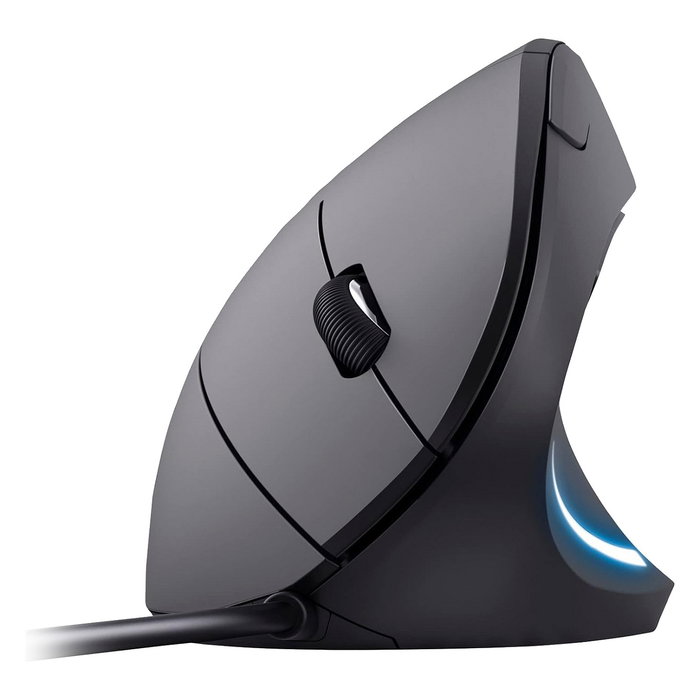 EQUIP Ratón Ergonómico Vertical para Mano Derecha USB-A Óptico 3200 DPI 6 Botones Cable 1.8m Negro con Iluminación Azul - Ref. 245118 EQUIP Ratón Ergonómico Vertical para Mano Derecha USB-A Óptico 3200 DPI 6 Botones Cable 1.8m Negro con Iluminación Azul - Ref. 245118