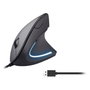 Equip Ratón vertical ergonómico con cable USB-A Negro