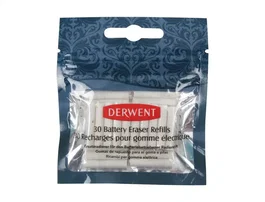Derwent Recambio de Goma de Borrar para Portagoma a Pilas, Pack de 30 Unidades para Lápiz y Grafito