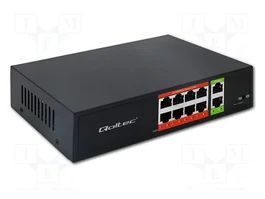 QOLTEC Switch Ethernet 8 puertos RJ45 Fast Ethernet 10/100Mbps