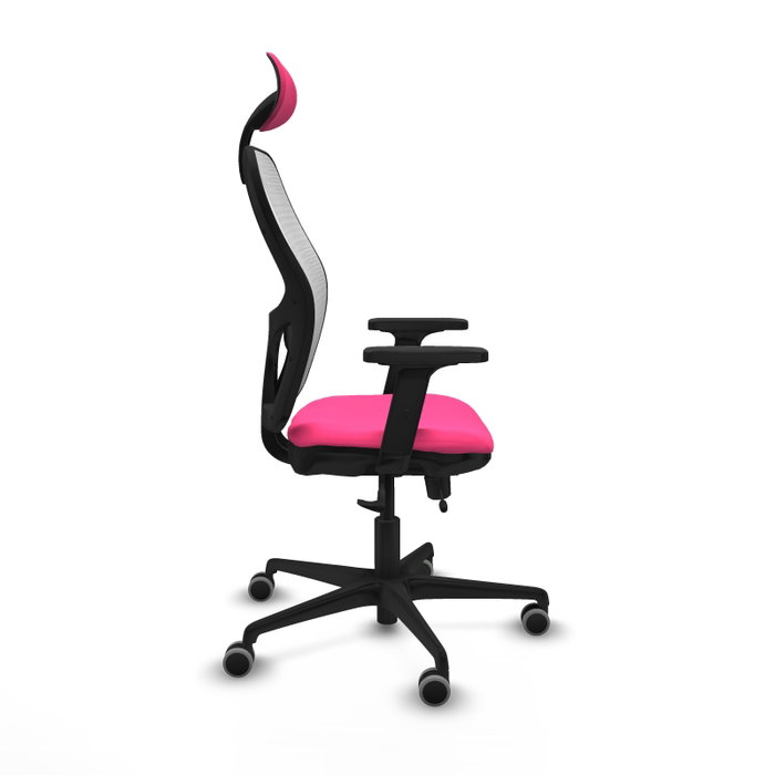 PIQUERAS Y CRESPO Silla de oficina Jorquera Rosa y Blanco con mecanismo Sincro/Traslack PIQUERAS Y CRESPO Silla de oficina Jorquera Rosa y Blanco con mecanismo Sincro/Traslack