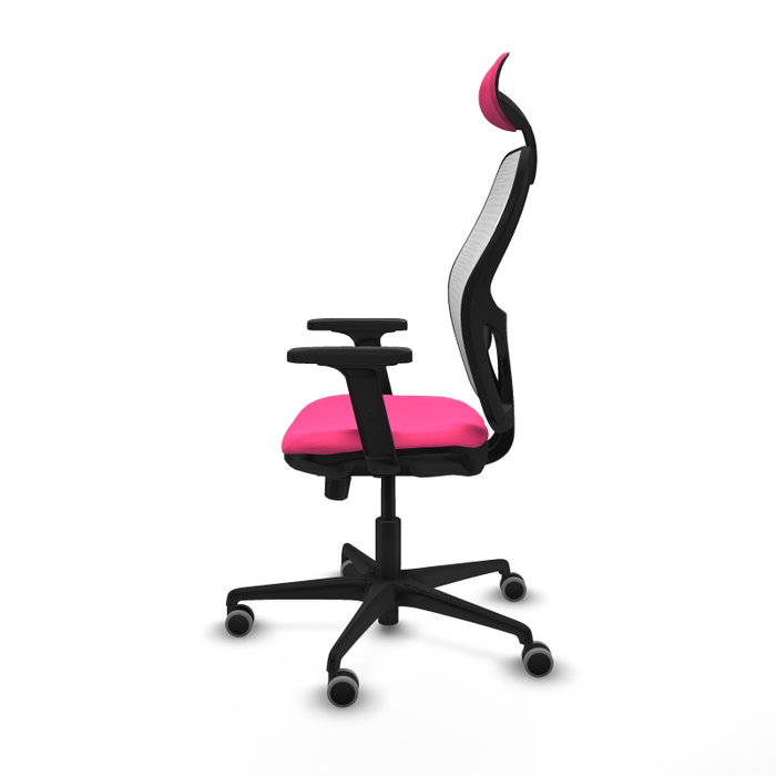 PIQUERAS Y CRESPO Silla de oficina Jorquera Rosa y Blanco con mecanismo Sincro/Traslack PIQUERAS Y CRESPO Silla de oficina Jorquera Rosa y Blanco con mecanismo Sincro/Traslack
