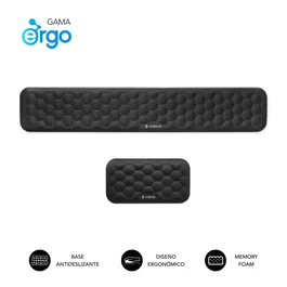 Subblim SUBMP-04E010 Pack de 2 Reposamuñecas Ergonómicas AirPadding con Espuma Viscoelástica para Teclado y Ratón, Alivio Muñeca - Negro