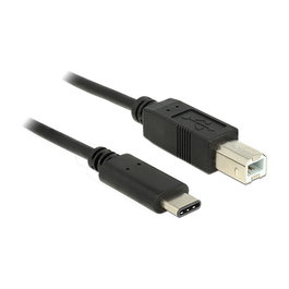DeLOCK Cable USB 2.0 Tipo C Macho a Tipo B Macho 1 m Negro 480 Mbit/s