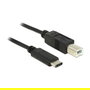 DeLOCK Cable USB 2.0 Tipo C Macho a Tipo B Macho 1 m Negro 480 Mbit/s
