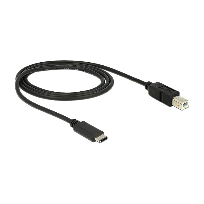 DeLOCK Cable USB 2.0 Tipo C Macho a Tipo B Macho 1 m Negro 480 Mbit/s