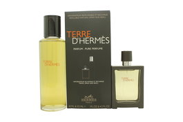 Hermès Terre d'Hermès Gift Set 30ml Parfum Spray + 125ml Parfum Refill
