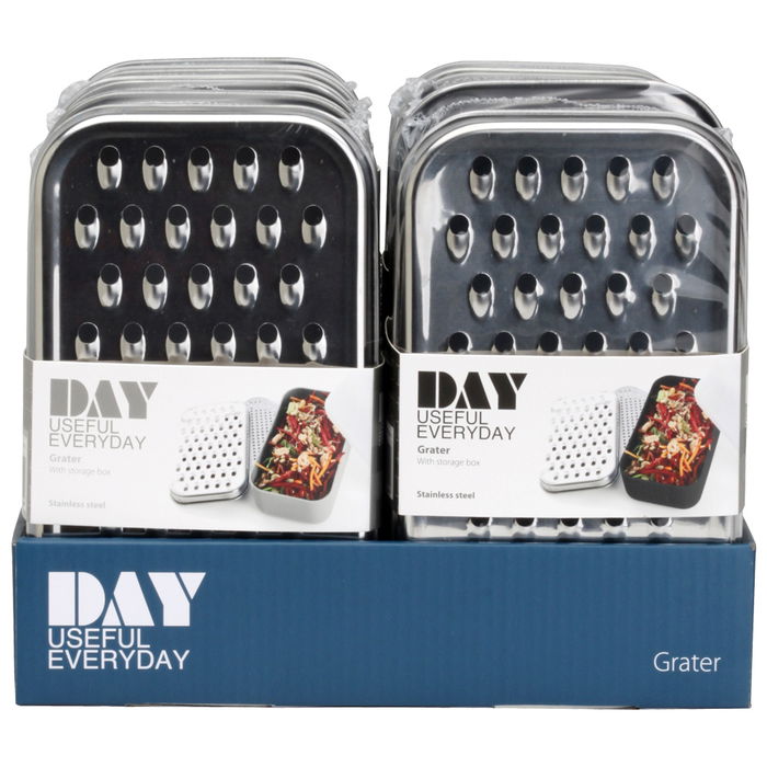 Day Rallador 2 Cortes con Caja de Acero Inoxidable Medidas 18x10 cm