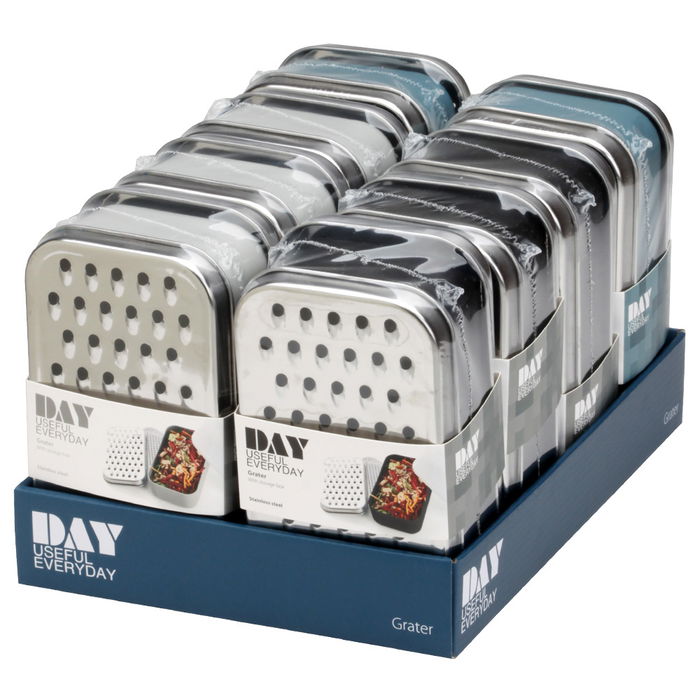 Day Rallador 2 Cortes con Caja de Acero Inoxidable Medidas 18x10 cm
