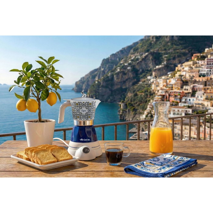 Ariete Moka Capri Electric, Cafetera de espresso Blanco / Azul Ariete Moka Capri Electric, Cafetera de espresso Blanco / Azul