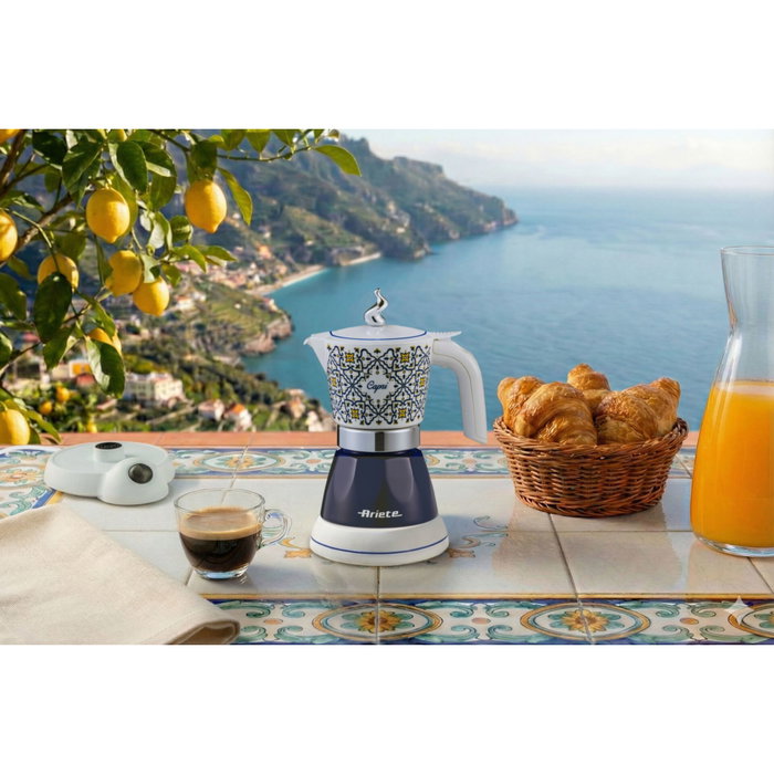 Ariete Moka Capri Electric, Cafetera de espresso Blanco / Azul Ariete Moka Capri Electric, Cafetera de espresso Blanco / Azul