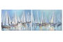 DKD Home Decor Cuadro Atlantico Lienzo Abeto Multicolor Veleros 100 x 70 x 3 cm (4 Unidades)
