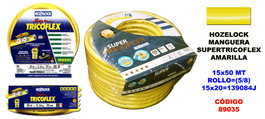 HOZELOCK Manguera Supertricoflex Amarilla 50m
