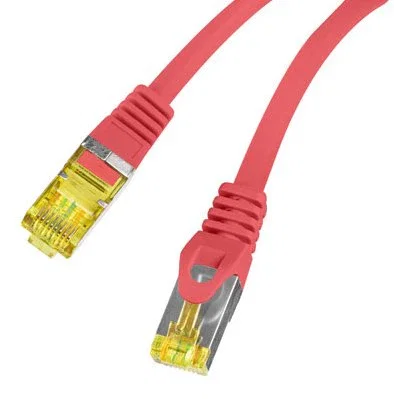 Lanberg PCF6A-10CU-0150-R Cable de Red Patchcord RJ45 Cat6a S/FTP (S-STP) LSZH Cobre 1.5m Rojo