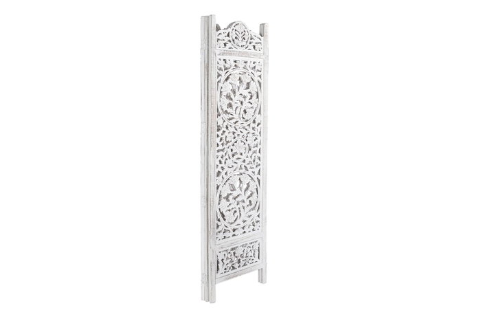 DKD Home Decor Biombo Indio Blanco 2 x 180 x 150 cm Mango MDF DKD Home Decor Biombo Indio Blanco 2 x 180 x 150 cm Mango MDF