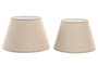 DKD Home Decor Pantalla Beige Lino Metal 40 x 40 x 25 cm Set de 2