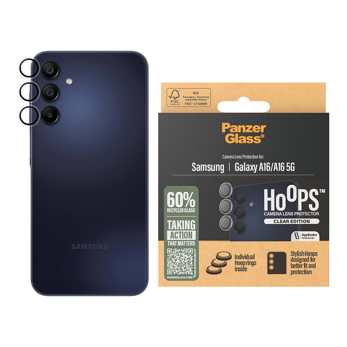 PanzerGlass Protector de Lente Hoops Clear para Samsung Galaxy A16 / A16 5G