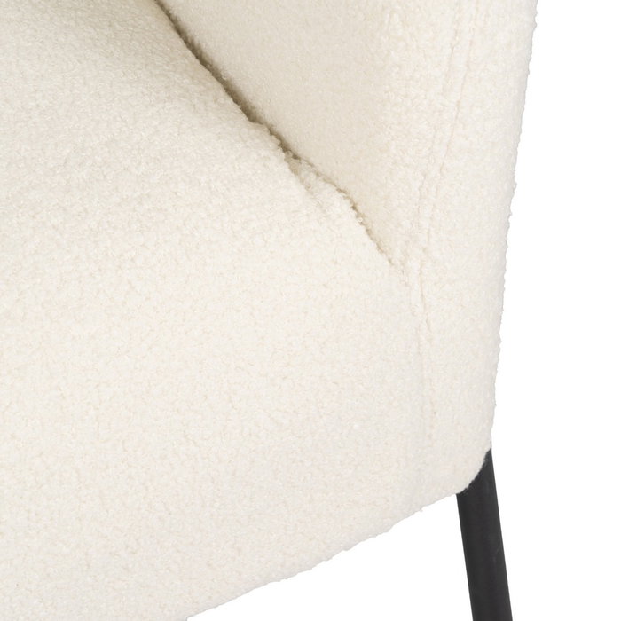 Ixia Sillón Blanco Tejido-Metal para Salón