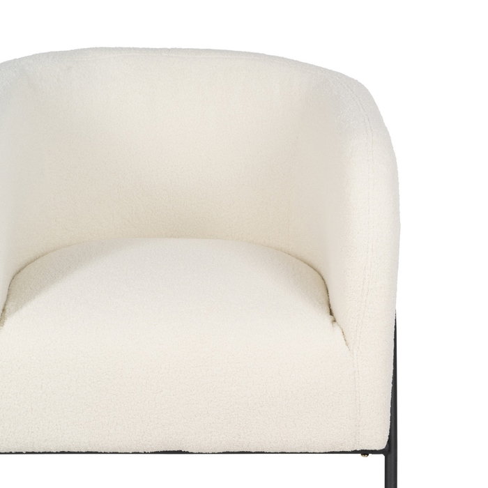 Ixia Sillón Blanco Tejido-Metal para Salón