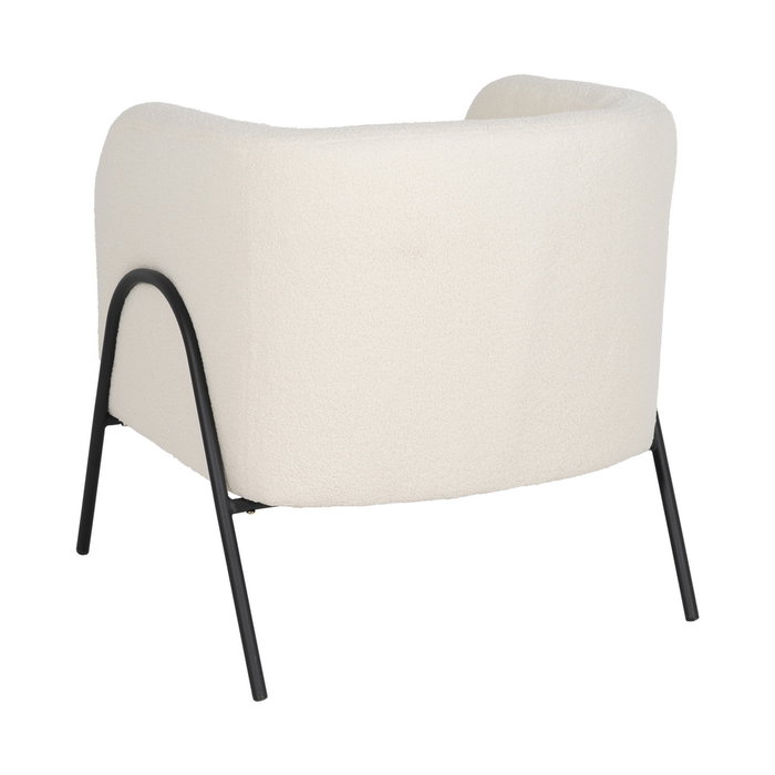 Ixia Sillón Blanco Tejido-Metal para Salón