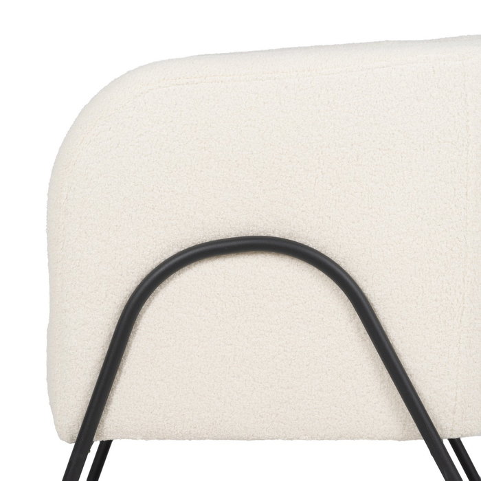 Ixia Sillón Blanco Tejido-Metal para Salón