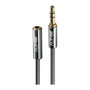 Lindy Cable de extensión de audio Cromo Line 3,5 mm, 1 m, Antracita