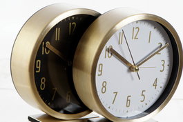 DKD Home Decor Reloj Despertador Blanco Negro 3.5 x 12 x 11.3 cm (4 Unidades)