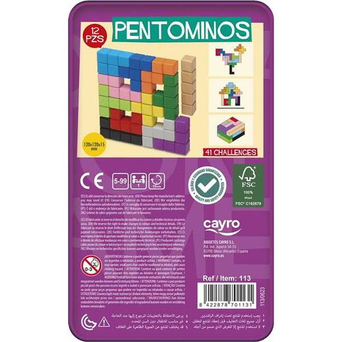 Cayro Juego Pentominos en caja de metal Cayro Juego Pentominos en caja de metal