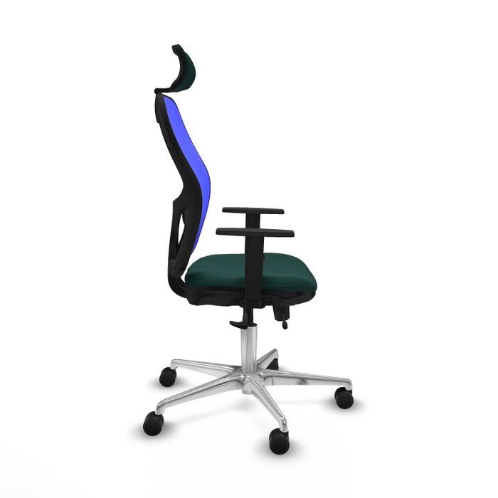 PIQUERAS Y CRESPO Silla de oficina Jorquera con mecanismo Sincro/Traslack Verde botella y Azul PIQUERAS Y CRESPO Silla de oficina Jorquera con mecanismo Sincro/Traslack Verde botella y Azul