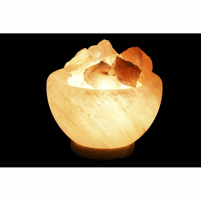 DKD Home Decor Lámpara de Sobremesa de Sal del Himalaya Rosa