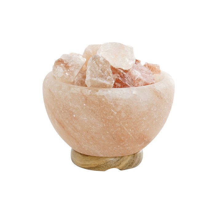 DKD Home Decor Lámpara de Sobremesa de Sal del Himalaya Rosa