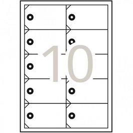 Apli Etiquetas Colgantes C-Arandela 98x57 mm Inkjet-Láser 100 uds Blanco