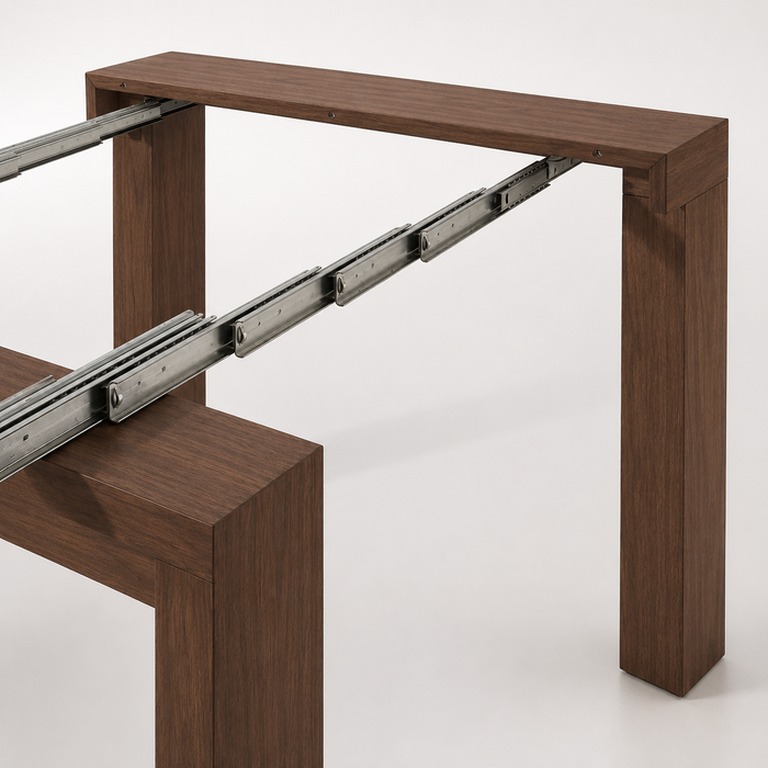 HERRAJES ALK Guía Bidireccional para Mesa Consola Extensible 300-2530 mm H37