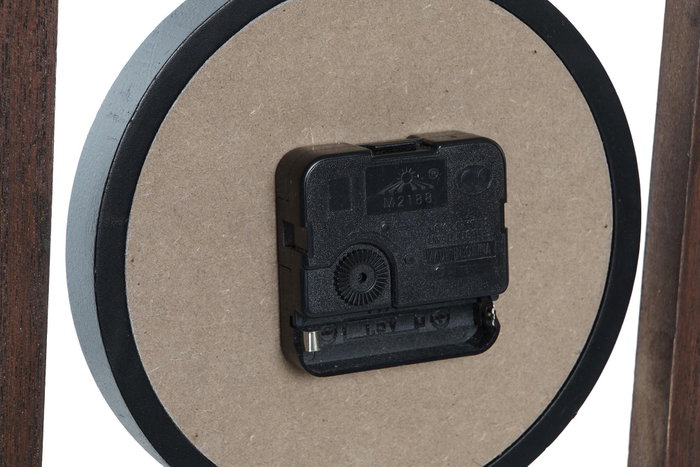 DKD Home Decor Reloj de Pared MDF Home Natural y Negro