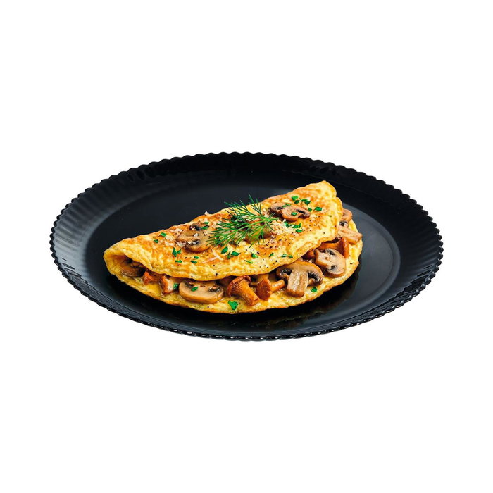 Luminarc Plato Llano Bloom Negro de Vidrio Templado 25cm