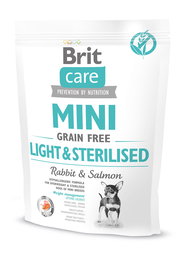 Brit Alimento Perro Adulto Mini Light Sterilizado Sin Cereales Salmón Conejo 400g