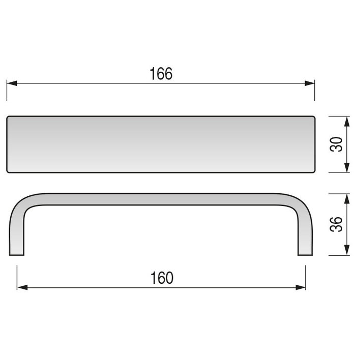 Viefe Onice Tirador Zamak Níquel Satinado 160mm