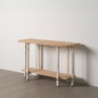 Ixia Consola Natural-Blanco Madera de Abeto 120 x 40 x 80 cm