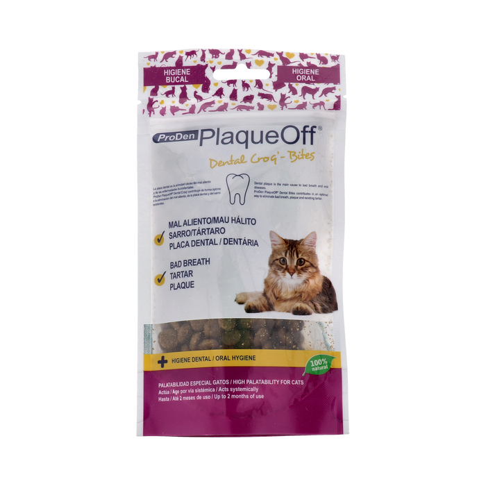 Swedencare PlaqueOff Dental Bites para Gato 60g