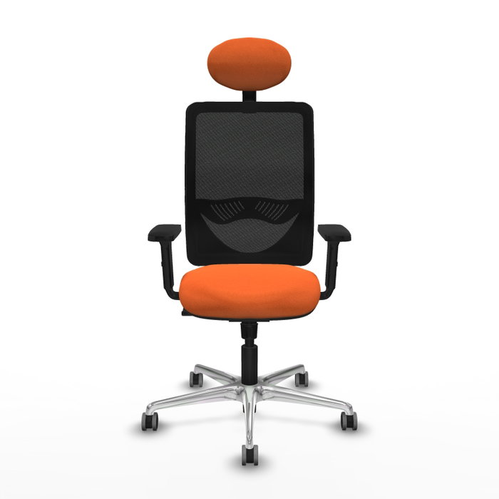 PIQUERAS Y CRESPO Silla de oficina Zulema Naranja y Negro