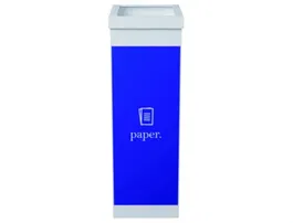 Paperflow Papelera de Reciclaje para Papeles con Tapa, Poliestireno, 60 L, 76x36.3x26.3 cm