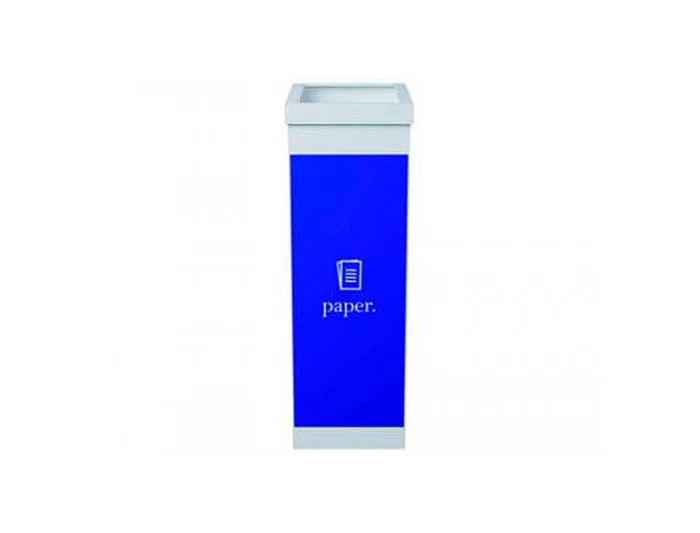 Paperflow Papelera de Reciclaje para Papeles con Tapa, Poliestireno, 60 L, 76x36.3x26.3 cm