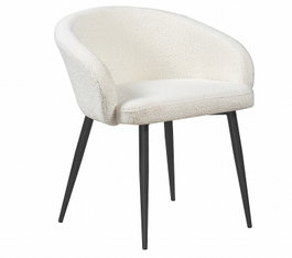 DKD Home Decor Silla Teddy Blanco