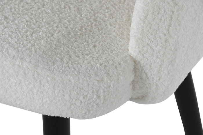 DKD Home Decor Silla Teddy Blanco
