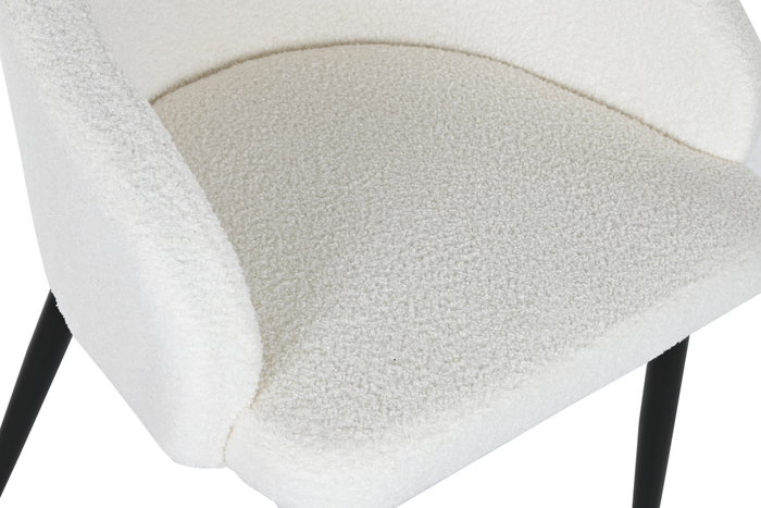 DKD Home Decor Silla Teddy Blanco