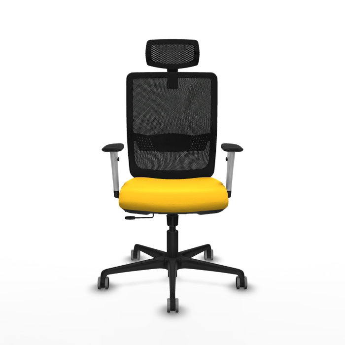 PIQUERAS Y CRESPO Silla de oficina Haches con mecanismo Sincro/Traslack, Amarillo y Negro PIQUERAS Y CRESPO Silla de oficina Haches con mecanismo Sincro/Traslack, Amarillo y Negro