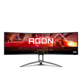 AOC Agon AG493UCX2 Monitor Gaming Ultrapanorámico Curvo 48.8" Dual QHD (5120x1440) 165Hz 1ms VA HDR400 FreeSync Premium G-Sync Negro