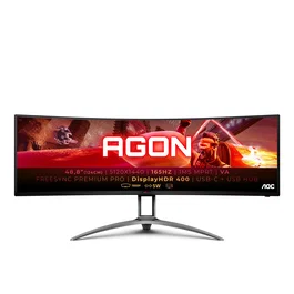 AOC Agon AG493UCX2 Monitor gaming ultrapanorámico curvo 48.8" Dual QHD 1ms 165Hz VA Multimedia Negro