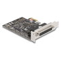 DeLOCK Tarjeta PCI Express a 4 x Serie RS-232, VGA, Negro